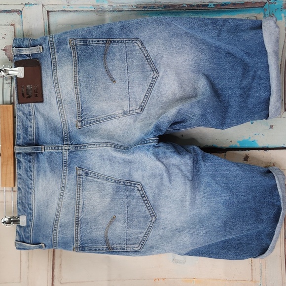 G-Star 3301 Light Blue Button Fly Jean Shorts - Picture 4 of 7